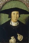Jan Mostaert Portrait of a Young Gentleman painting